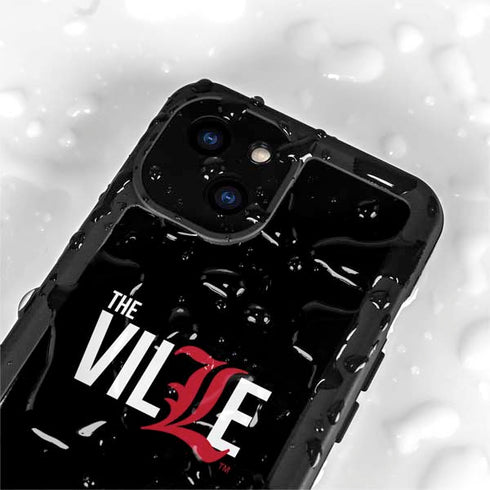 University of Louisville Black Background iPhone 15 Waterproof Case